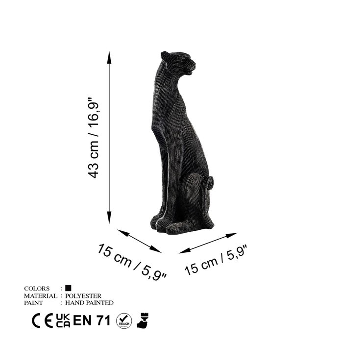 Aberto Design Objeto decorativo Leopard Black